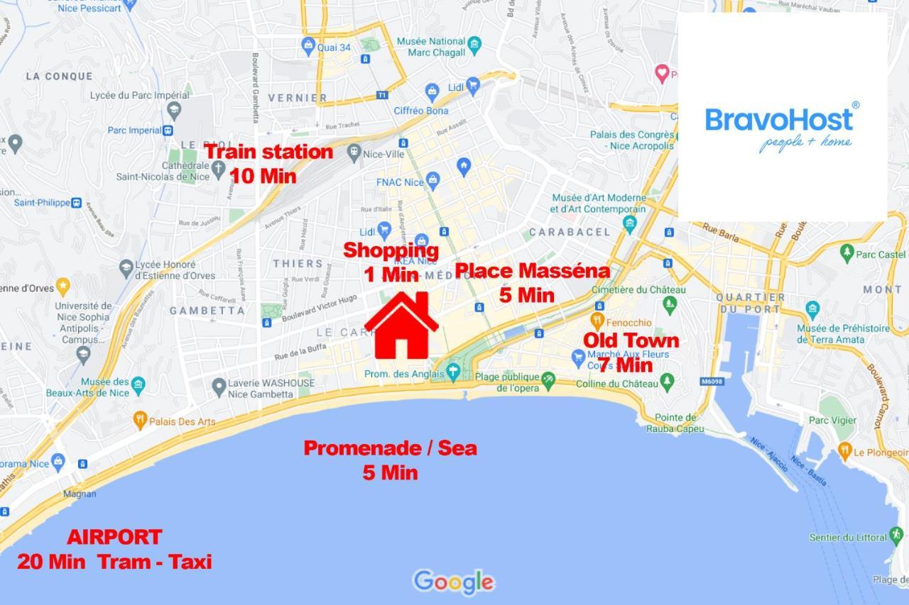 Apartament Grimaldi Centrale 5 Pers Wi-Fi Ac Nicea Zewnętrze zdjęcie